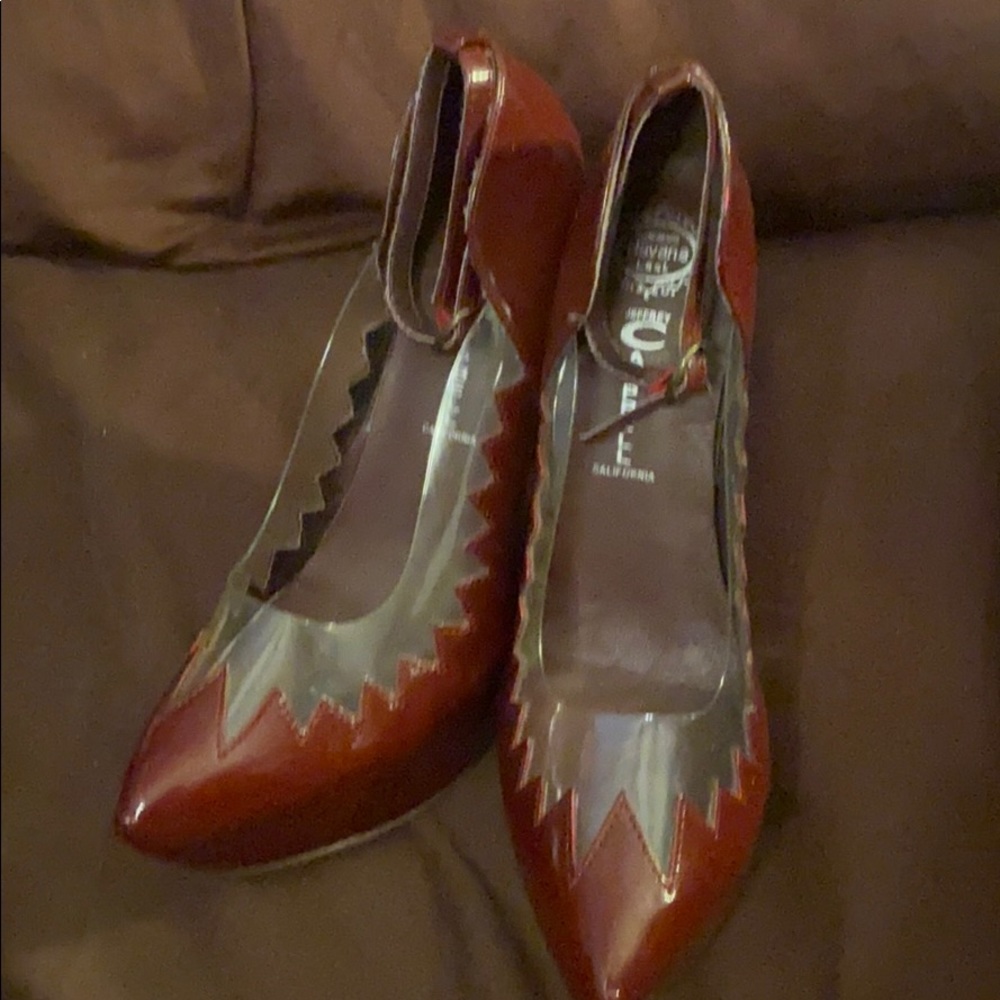 Jeffrey Campbell Red Audrey Platform Wedge